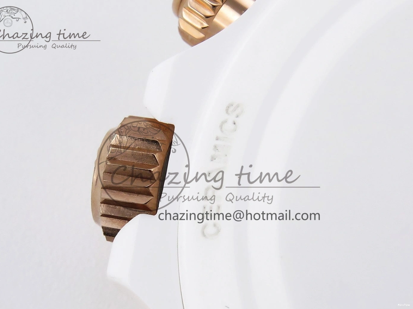 MiroTime 0203 MoistureWicking Daytona AET White Ceramic Case and Bracelet Green Dial SA4130 V 1891